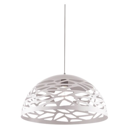 Dainolite 1 Light Pendant, Matte White Finish, 487056 COR-161P-WH